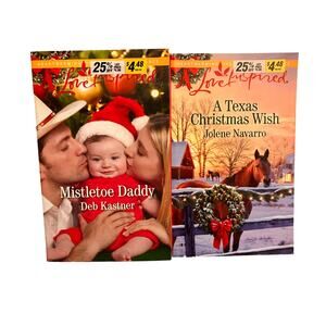 Love Inspired CHRISTIAN Romance NOVELS Lot of (2) CHRISTMAS Mistletoe Texas‎
